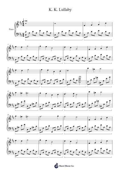 K. K. Lullaby Sheet Music by undefined-Arr.Robn