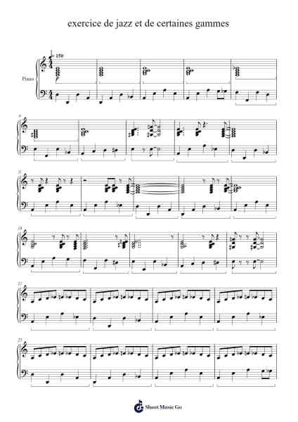 exercice de jazz et de certaines gammes Sheet Music by Love-nsky-Arr.Totience Queesom