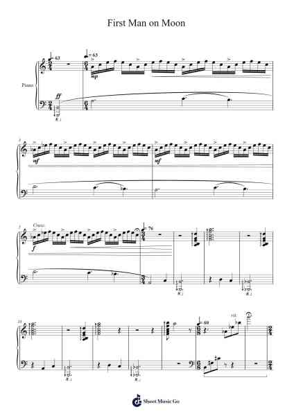 First Man on Moon Sheet Music by Bryan Chen-Arr.Montyet