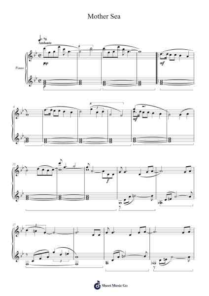 Mother Sea Sheet Music by undefined-Arr.Wolflor Coltrid
