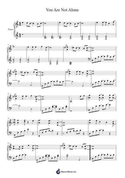 You are not alone Sheet Music by 迈克尔·杰克逊-Arr.Babmia