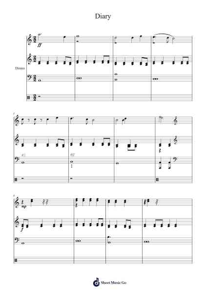 Diary Sheet Music by David Gates-Arr.Jerhue