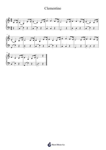 Clementine Sheet Music by undefined-Arr.Croftslon Maugnings