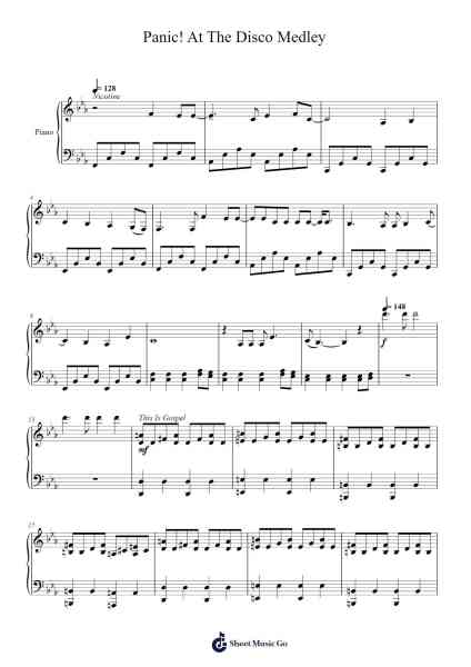 Panic! At The Disco Medley 樂譜由 Panic! At The Disco - 編曲 Janron