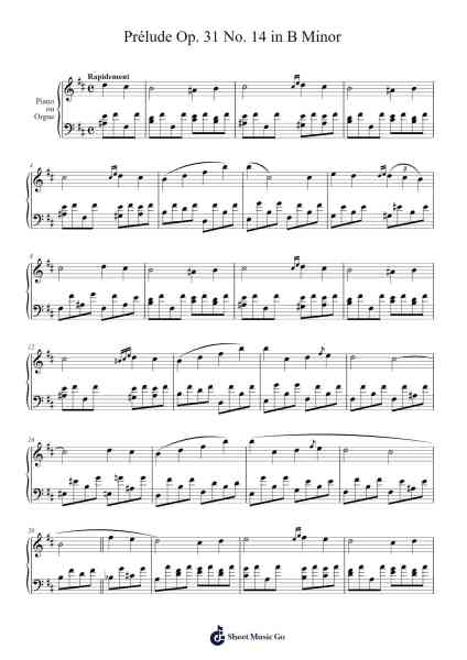 Prélude Op. 31 No. 14 in B Minor Sheet Music by Charles-Valentin Alkan-Arr.Bobright