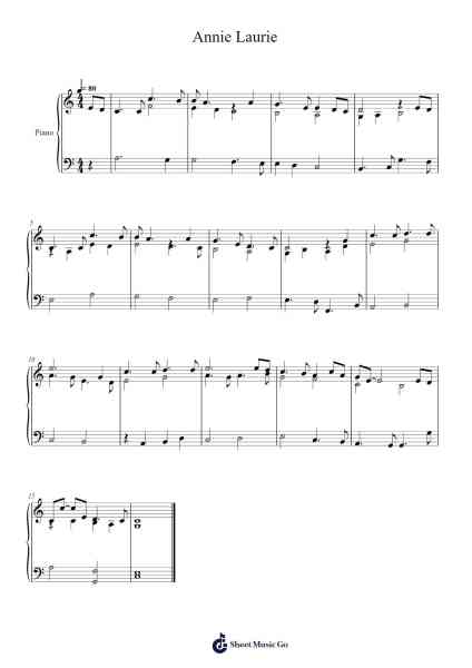 Annie Laurie Sheet Music by William Douglas/Lady John Scott-Arr.Doulow