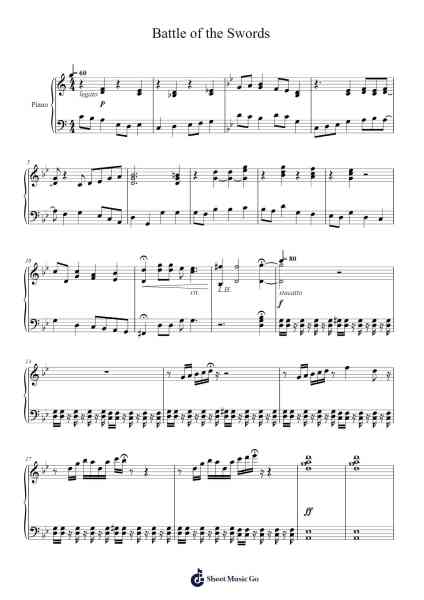Battle of the Swords Sheet Music by Katrina Persons-Arr.Hewdys