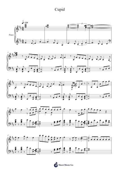 Cupid Sheet Music by FIFTY FIFTY-Arr.Drylie
