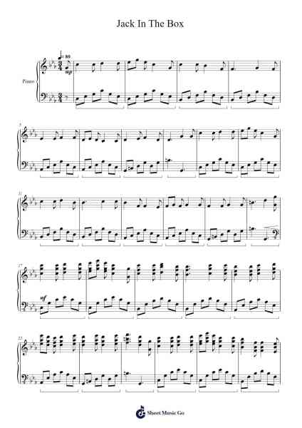 Jack In The Box Sheet Music by Consjob Garben-Arr.Ivescan Nelral