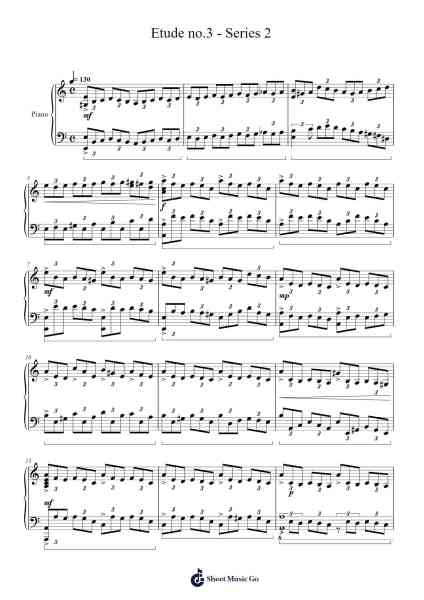 Etude no.3 - Series 2 Sheet Music by Arthur J. Fitzgerald-Arr.Hoonell Norusk