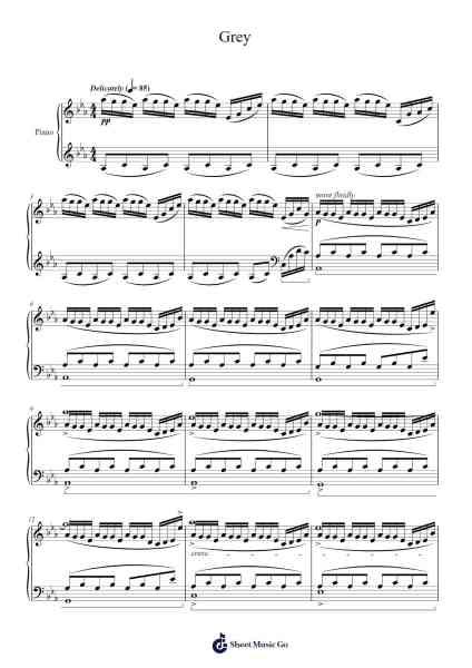 Grey Sheet Music by undefined-Arr.Louhal