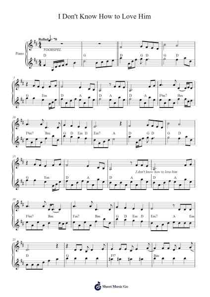 I Don't Know How to Love Him Sheet Music by Andrew Lloyd Webber-Arr.Make
