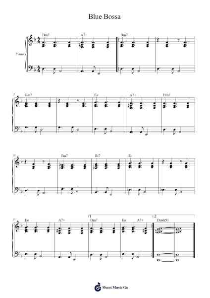 Blue Bossa Sheet Music by Kenny Dorham-Arr.Larlice Hewphil