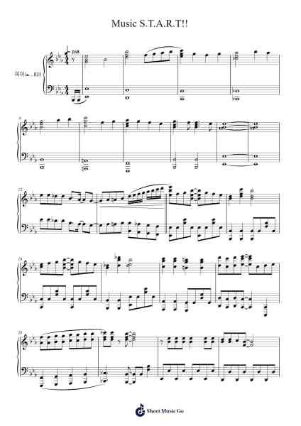 Music S.T.A.R.T!! Sheet Music by μ's-Arr.Keyed Kakuk