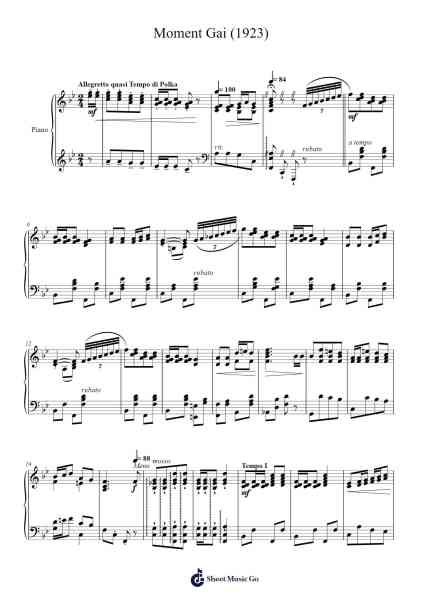 Moment Gai (1923) Sheet Music by Norman Leigh-Arr.Vanralph Aunald