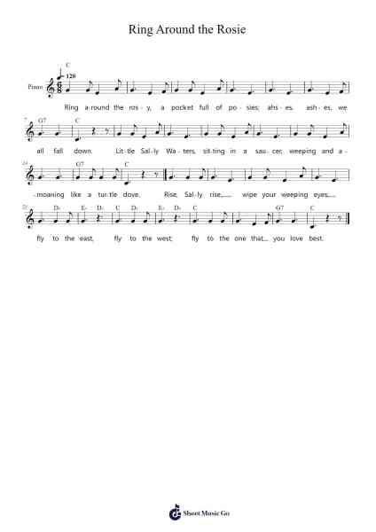 Ring Around the Rosie Sheet Music by Misc Traditional-Arr.Gaildie Tedn