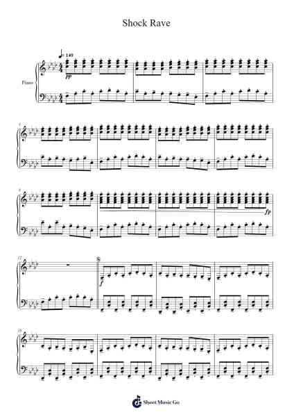 Shock Rave Sheet Music by F-777-Arr.Cranethe Dougledk