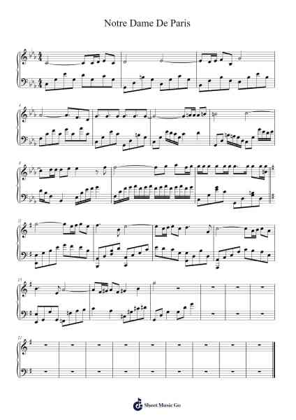 Notre Dame De Paris Sheet Music by Riccardo Cocciante-Arr.Hornjudd