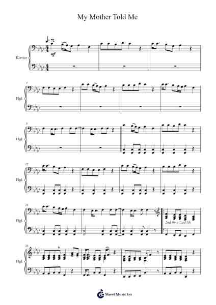 My Mother Told Me 樂譜由 undefined - 編曲 Ronken