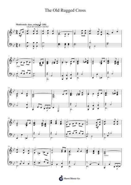 The Old Rugged Cross Sheet Music by George Bennard-Arr.Shirvien