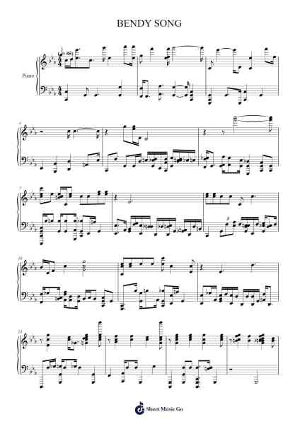 BENDY SONG Recording Gold Sheet Music by undefined-Arr.Burnelett Loncil