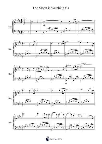The Moon is Watching Us Sheet Music by Ernesto Cortazar-Arr.Bartnice