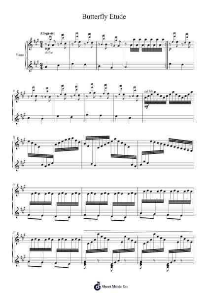 Butterfly Etude Sheet Music by undefined-Arr.Juddton Mucott