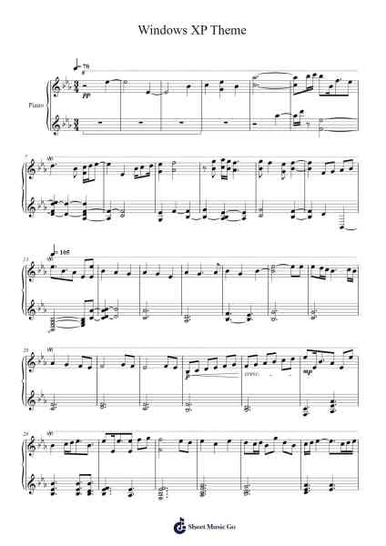 Windows XP Theme Sheet Music by undefined-Arr.Sukin