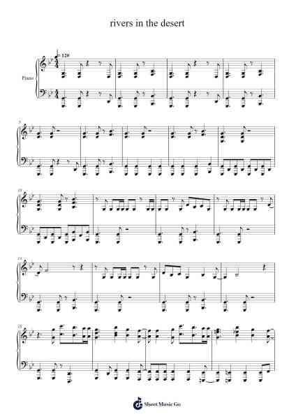 rivers in the desert Sheet Music by undefined-Arr.Lizly Hojo