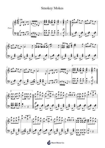 Smokey Mokes Sheet Music by A. Holzmann-Arr.Alscroft Hylo