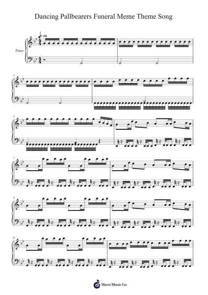 Dancing Pallbearers Funeral Meme Theme Song Sheet Music by Vicetone-Arr.Junechad