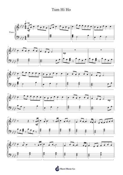Tum Hi Ho Sheet Music by undefined-Arr.Fordlome