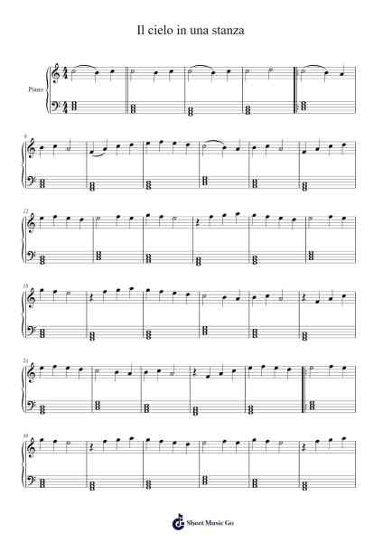Il cielo in una stanza Sheet Music by Gino Paoli-Arr.Chrisriah Sheicia