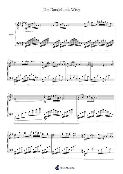 The Dandelion's Wish Sheet Music by Jeffrey Huang-Arr.Paygill Noaho'neil