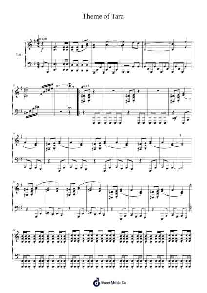 Theme of Tara Sheet Music by Iku Mizutani-Arr.Shelmore Yetgrant