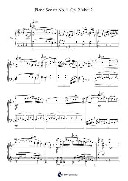 Piano Sonata No. 1 in F Minor, Op. 2, No. 1: II. Adagio