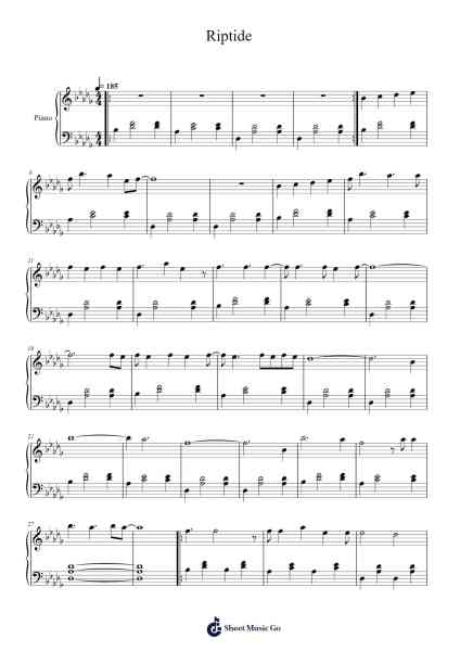 Riptide Sheet Music by undefined-Arr.Fmar Geearl