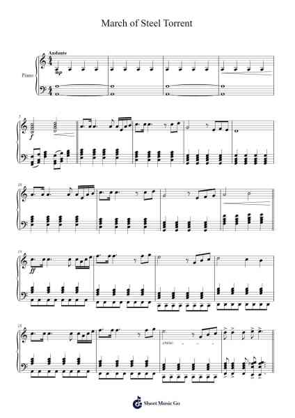 March of Steel Torrent Sheet Music by undefined-Arr.Hoodlyle Joyyoung