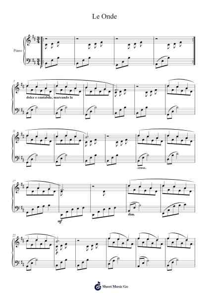 Le Onde Sheet Music by Ludovico Einaudi-Arr.Vanralph Aunald