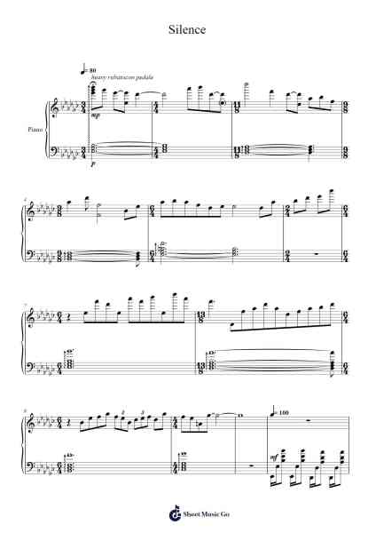 Silence - Caramel Column Sheet Music by amiko-Arr.Eipsridge Zangphne