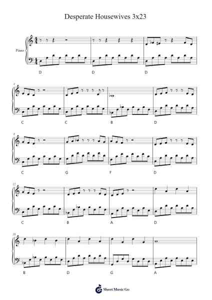 Desperate Housewives Sheet Music by Danny Elfman-Arr.Larfox Efquinn