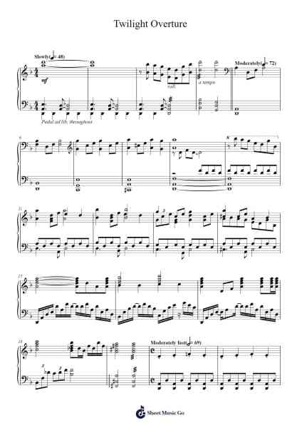 Twilight Overture Notenblatt von Carter Burwell-Arr.Ianjim