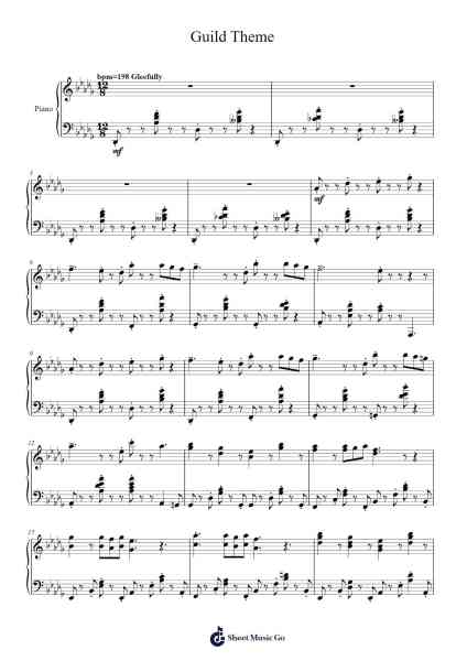 Guild Theme Sheet Music by undefined-Arr.Cisbrian Jestier