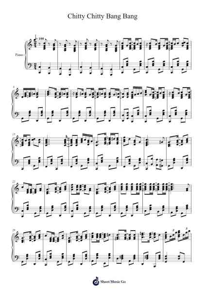 Chitty Chitty Bang Bang Sheet Music by Richard and Robert Sherman-Arr.Asdict