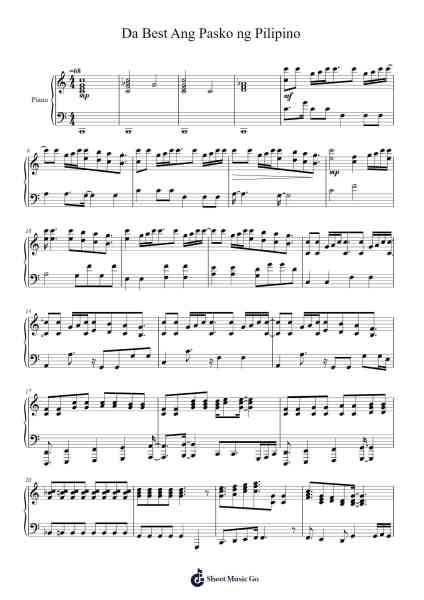 Da Best Ang Pasko ng Pilipino Sheet Music by Noahchel Wartiane-Arr.Sainsram