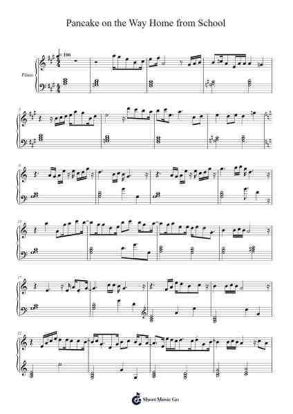 Pancake on the Way Home from School Sheet Music by Takahiro Unisuga-Arr.Bunjoan Payley