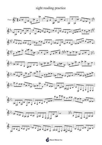 sight reading practice Sheet Music by undefined-Arr.Fieldbing