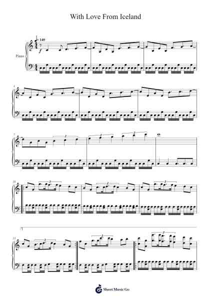 With Love From Iceland Sheet Music by Hisea Dalria-Arr.Keatsrid Burnsgo