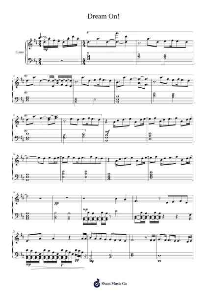 Dream On! Sheet Music by Static-P-Arr.Bysey Truwood