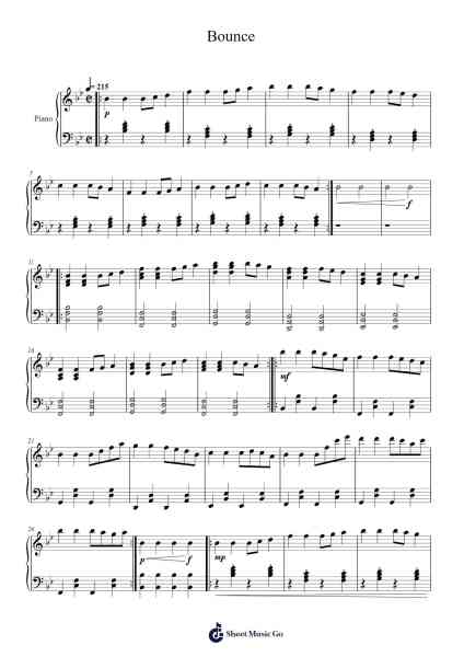 Bounce Sheet Music by Gordon Badgett-Arr.Blanes Poyale